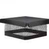 Master Flow 9 in. x 9 in. Galvanized Steel Fixed Chimney Cap in Black